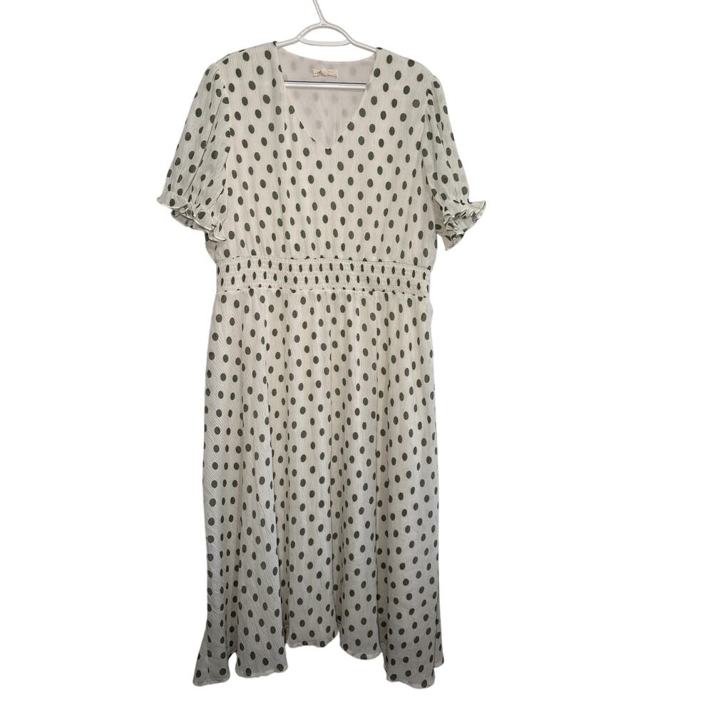 Roolee polka‎ dot maxi dress womens XL cottagecore peasant praire fairy boho